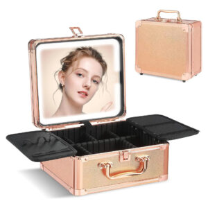 Caja Maquillaje Leeora Espejo Led 23x12x6 Cm