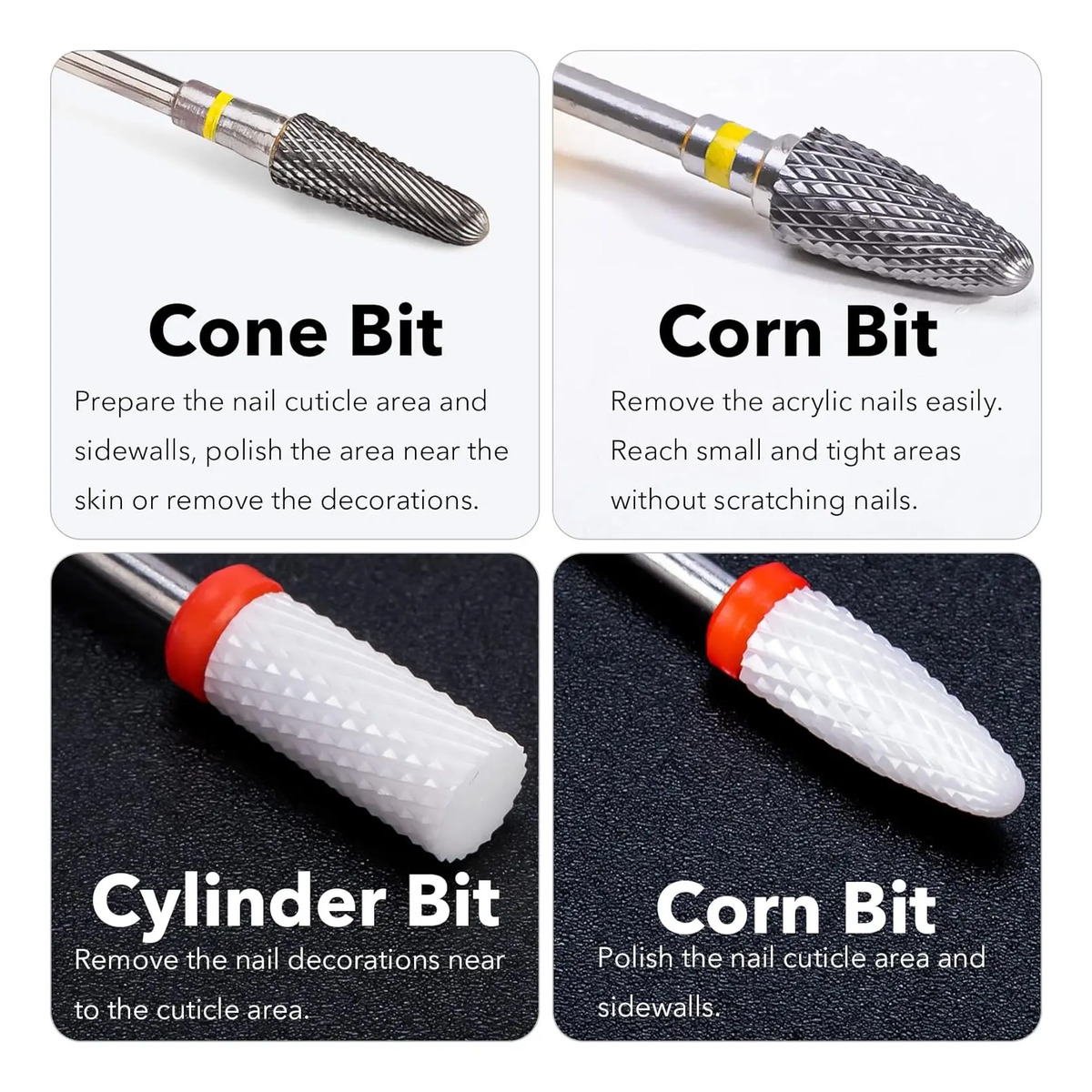 Brocas De Cerámica Para Uñas De 2,4 Cm Con Aleación De Tungs - Image 3
