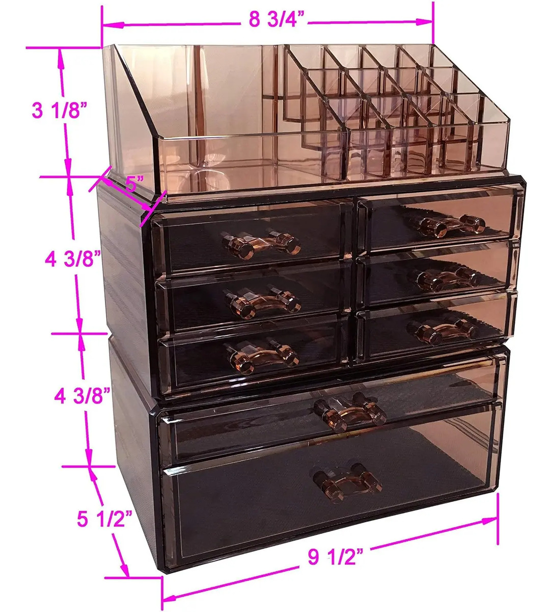 Organizador De Maquillaje Acrílico Para Cosméticos 3 Piezas - Image 2