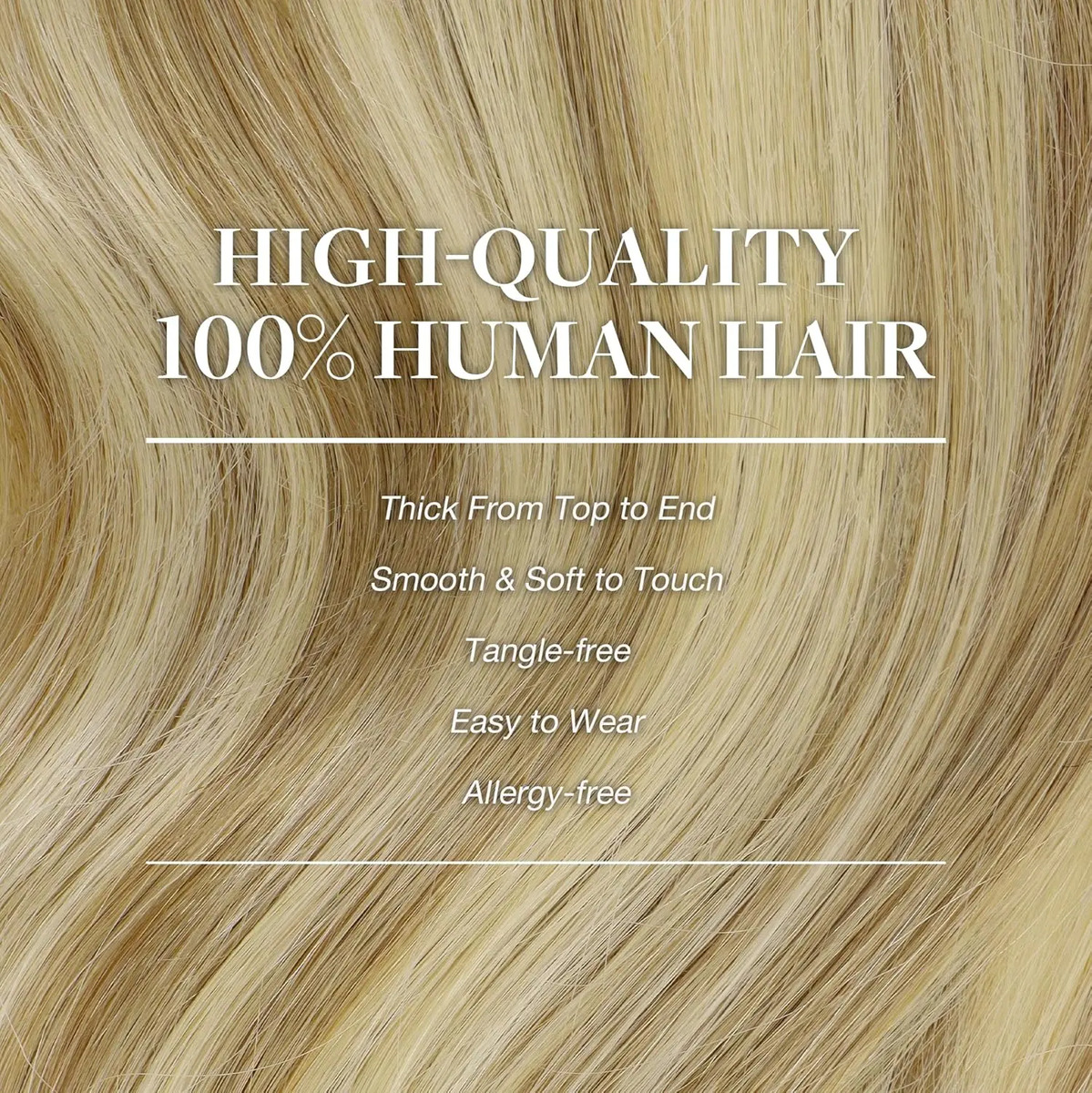Cabello Humano Clip-in 56cm Rubio Claro - Image 4