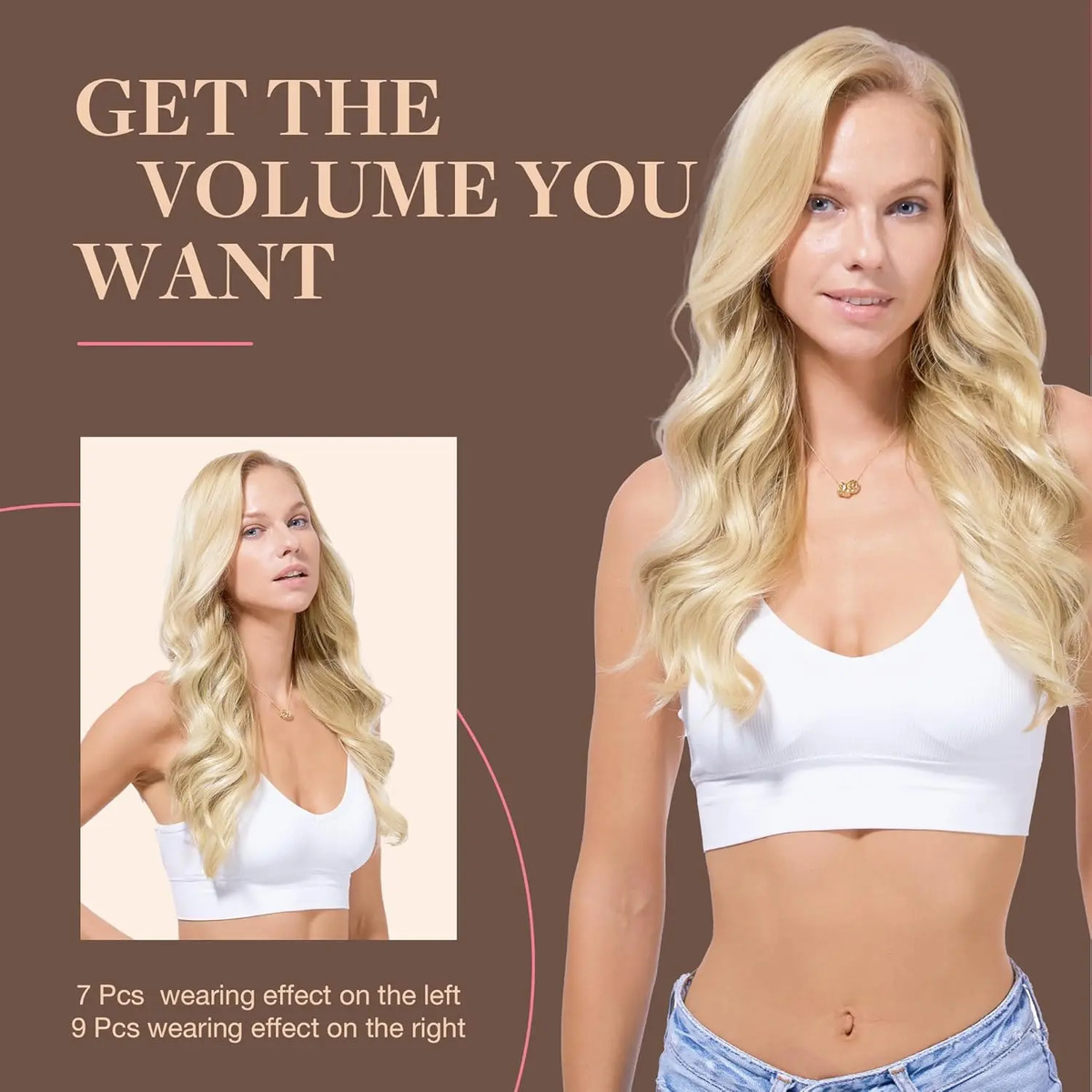 Cabello Clip-in Remy 150g 40cm - Image 7