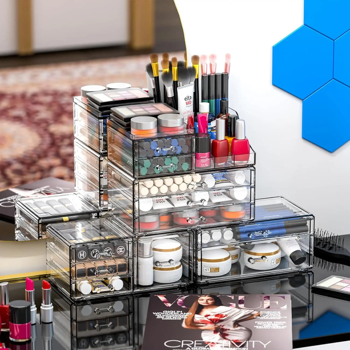 Organizador De Maquillaje Con 11 Cajones Para Tocador - Image 7
