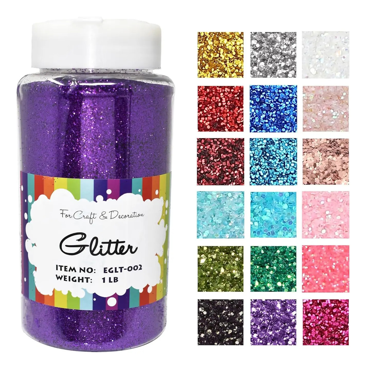 Glitter Púrpura De 450gr Para Manualidades Y Decoración