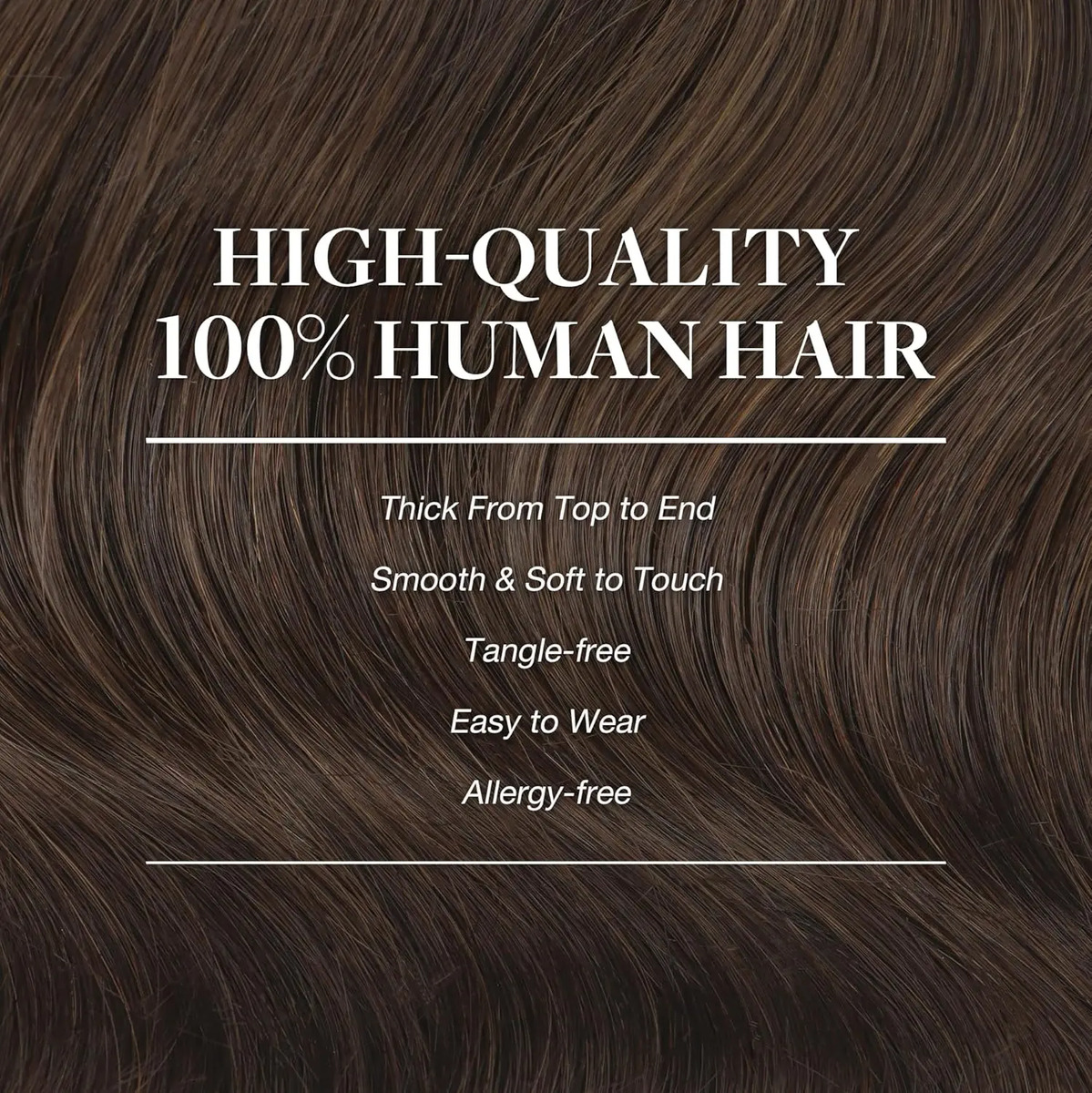 Cabello Humano Remy 45 Cm Chocolate Marrón Chocolate Marrón - Image 4