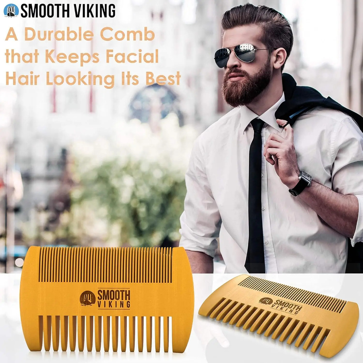 Cepillo De Barba Y Bigote Para Hombre - Con Cerdas De Jabalí Blanco - Image 7