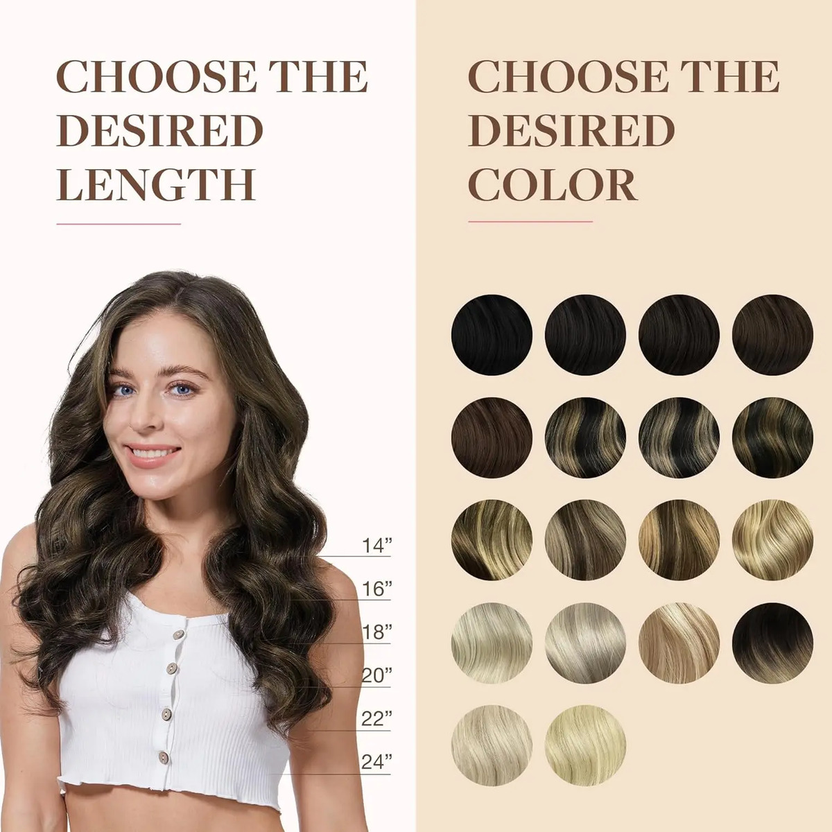 Extensiones Cabello 50cm Para Mujer Balayage Negro A Rubio - Image 7