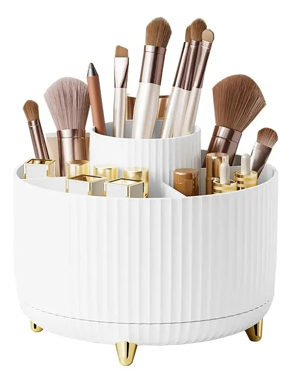 Organizador Rotatorio De 5 Ranuras Para Maquillaje, Blanco - Image 8