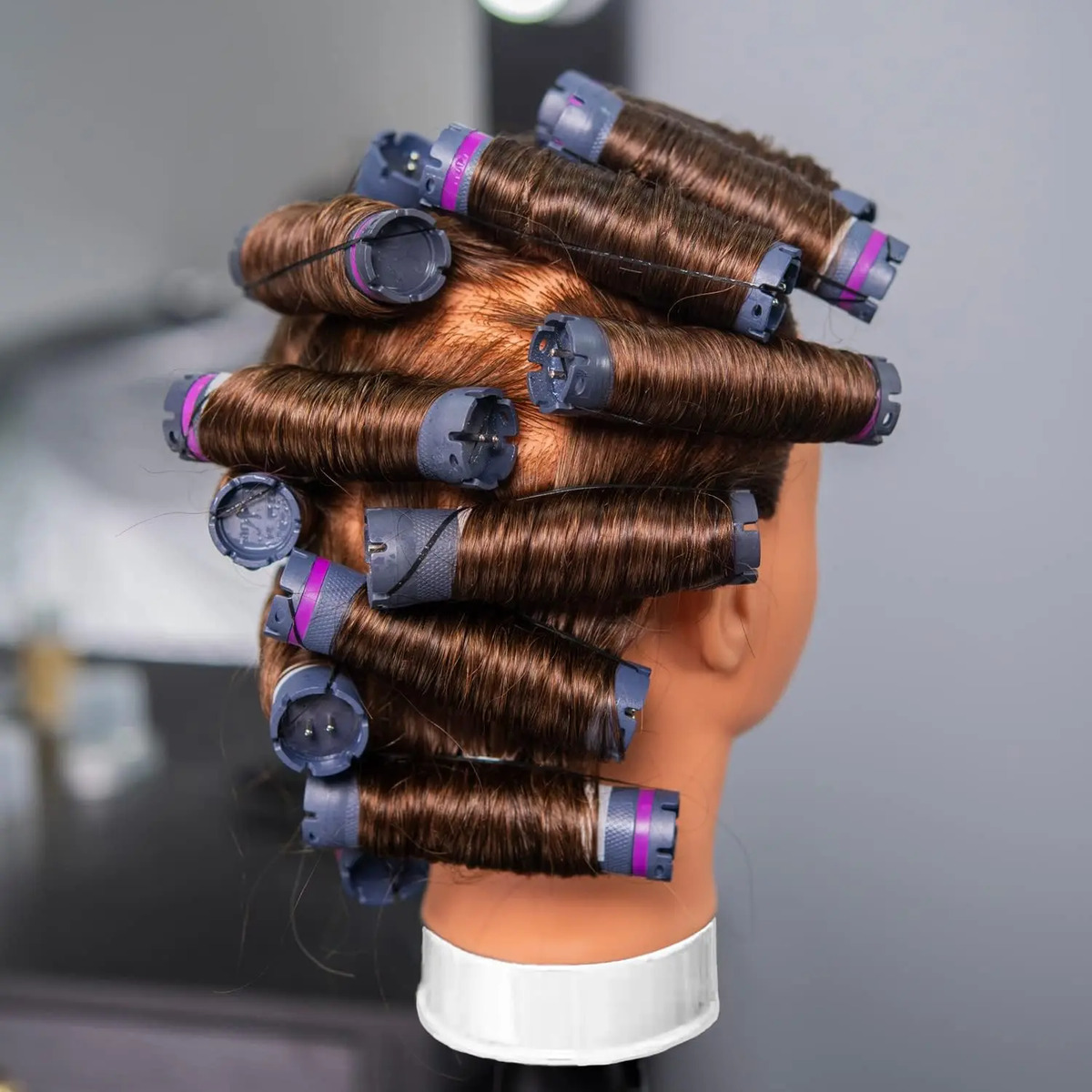 Cabecilla Para Peluqueros Con Pelo Real 51 Cm Marrón - Image 4