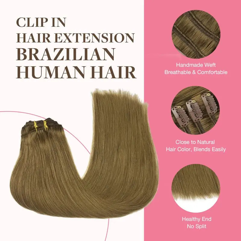 Cabello Humano Remy 51 Cm 150g Color Marron Medio 6b Marrón Medio (6b) - Image 3
