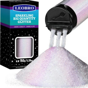 Polvo Glitter Blanco Holográfico Fino 150g Para Artes Iridescent White