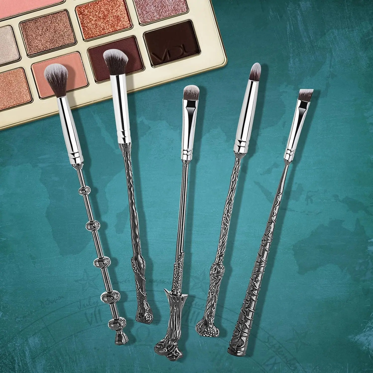 Pincel De Maquillaje Para Mujeres Y Niñas De 5 Piezas En Col - Image 2