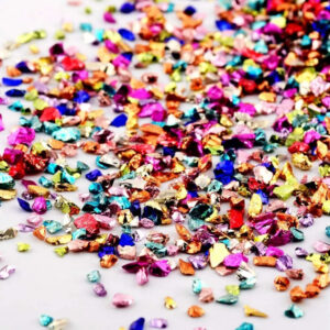 Chips De Vidrio Multicolores Para Arte De Uñas, 100g, 8-16cm