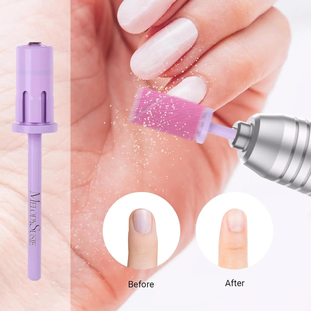 Broca De Cristal Melodysusie Para Uñas De 2,4 Cm Fácil Para - Image 7
