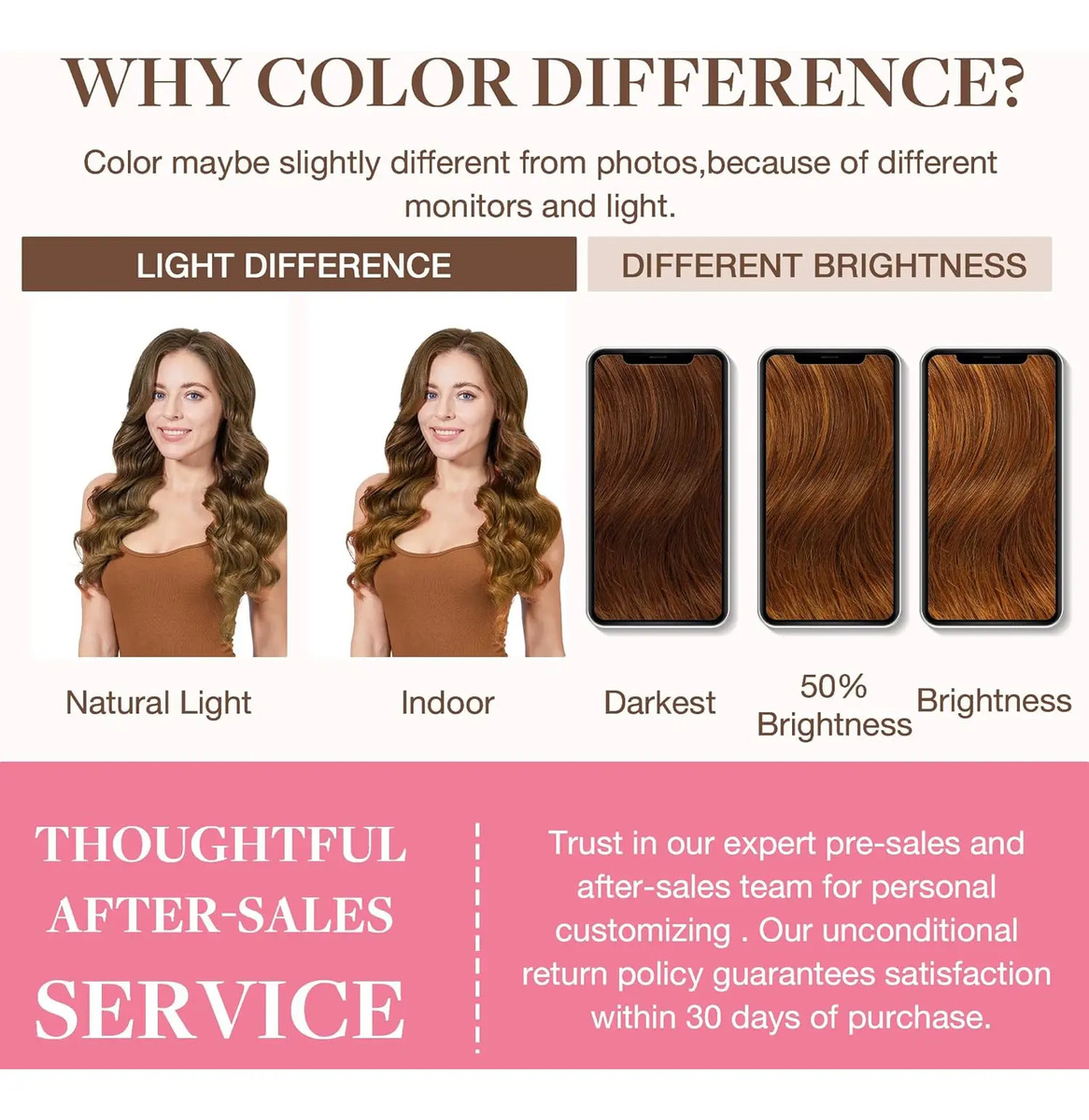 Cabello Humano Remy 35 Cm Color Cobre Cobre - Image 6