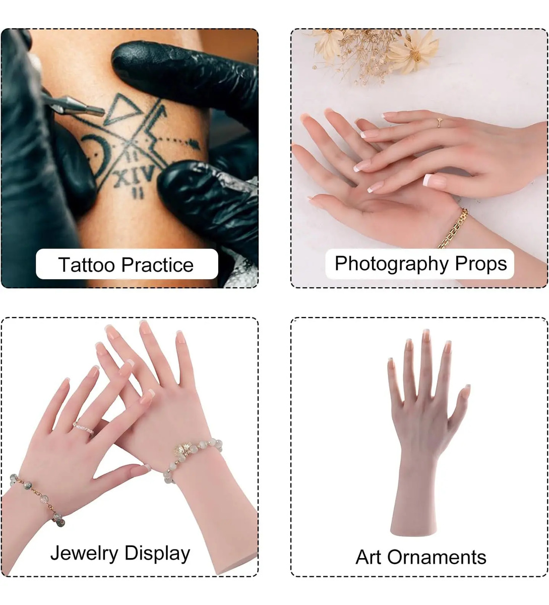 Mano Femenina Realista Tamaño Natural Mostrar Accesorios Mar - Image 3
