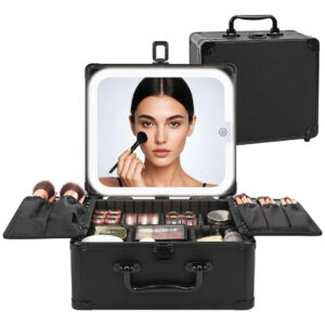 Bolsa De Maquillaje Con Espejo Led Recargable Para Mujeres