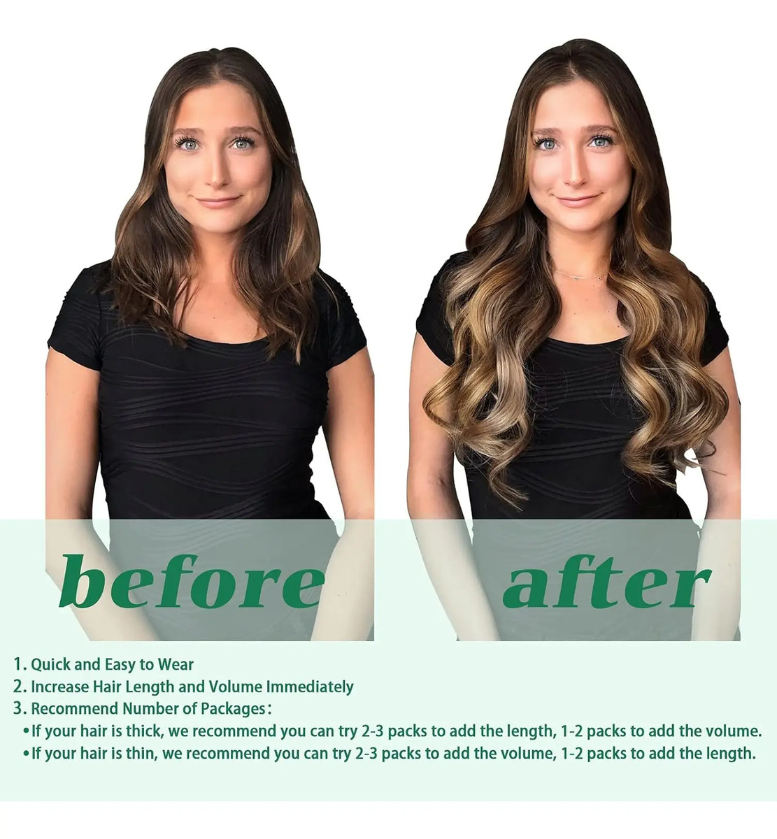 Cabello Humano Remy 55 Cm Marrón Balayage Marrón Balayage - Image 9
