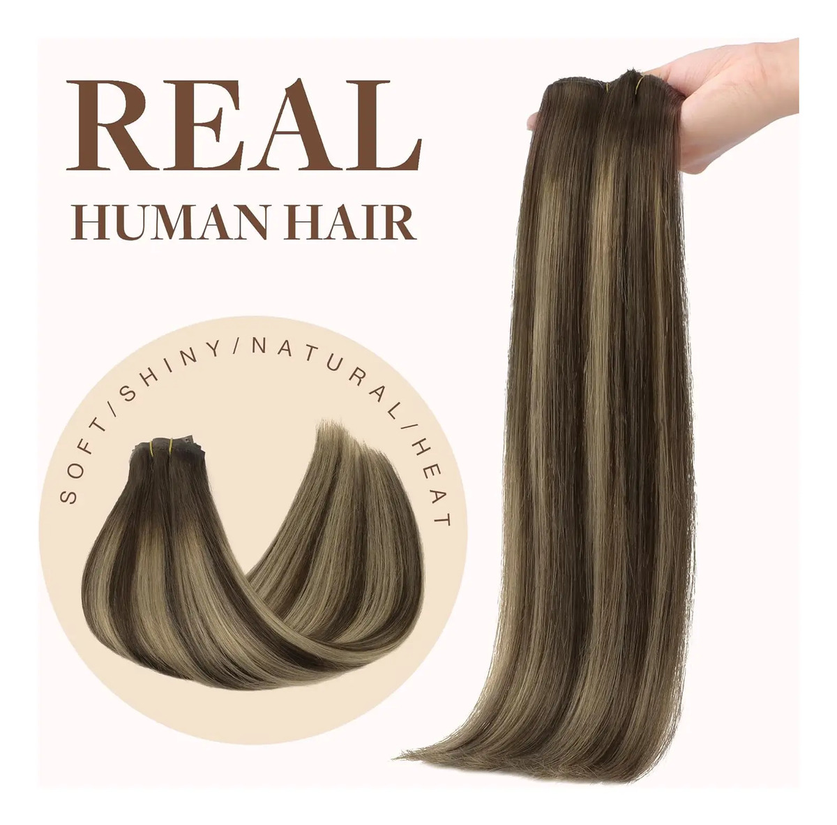 Extensiones De Cabello Remy 40cm Marrón Chocolate - Image 8