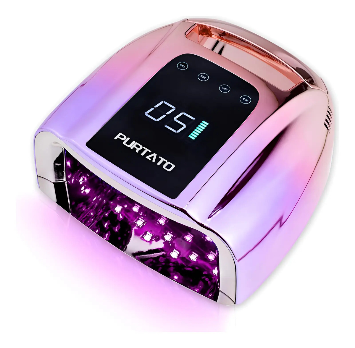 Luz Uv Portátil Recargable 96w Para Secado De Uñas Inoxidabl