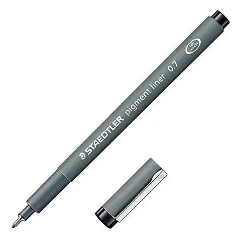Staedtler Pigment Liner, 0.7mm, Tinta Negra (308-0.7) - Image 2