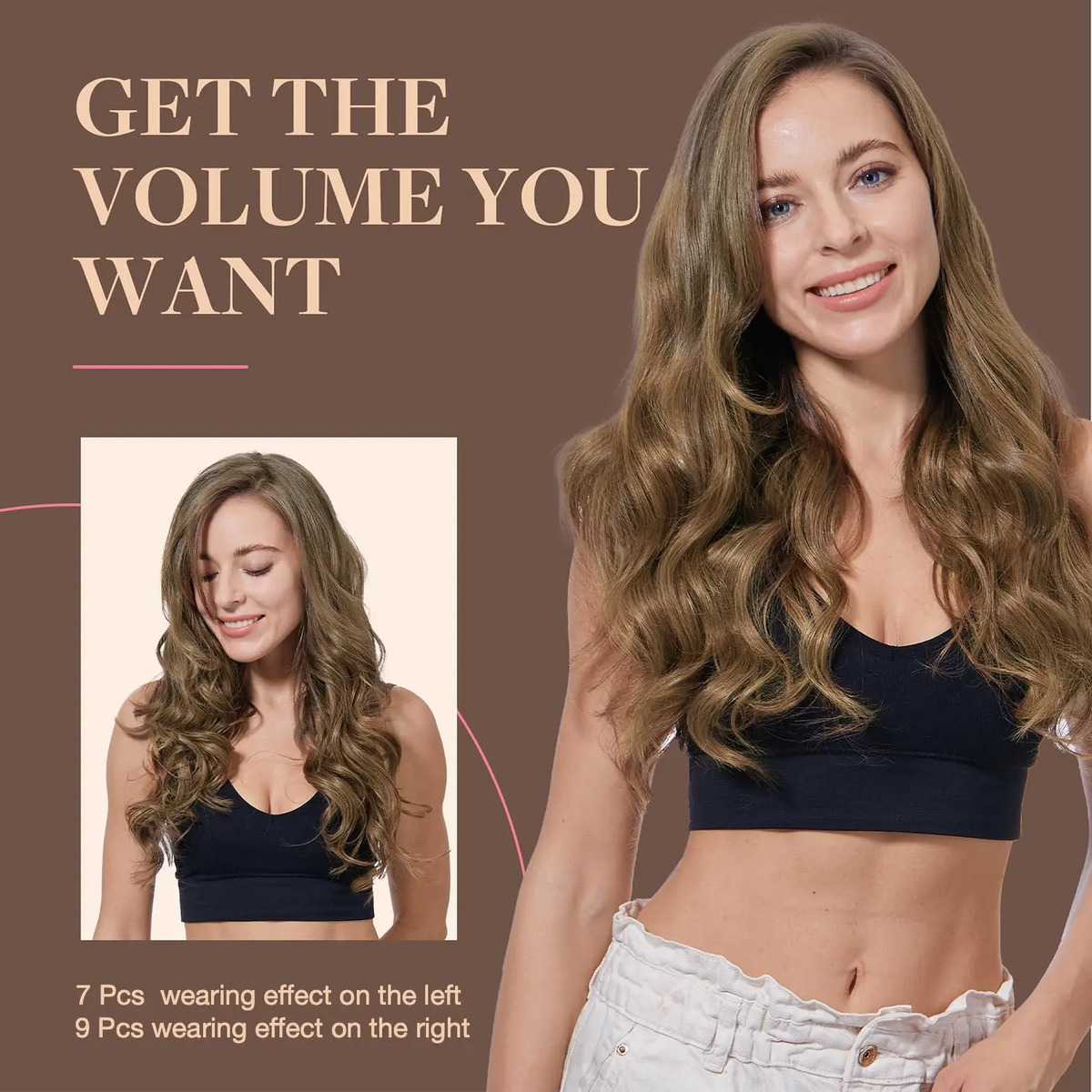 Cabello Humano Remy 40cm Tono 5 Marrón Marrón - Image 7
