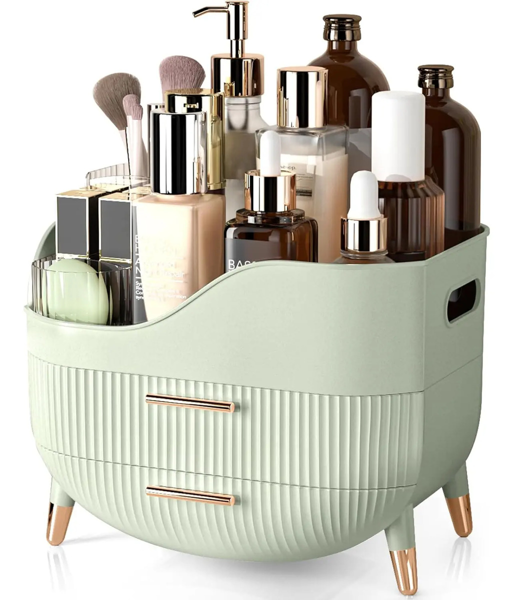 Organizador De Maquillaje, Cajones, Verde Salvia Grande