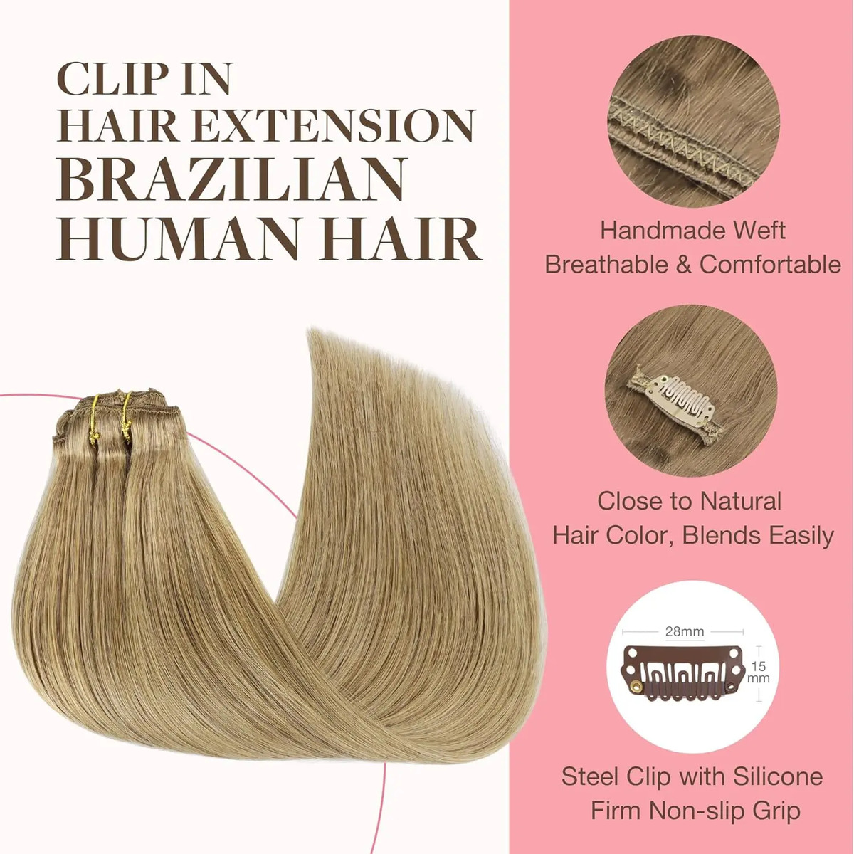 Extensiones Cabello Natural 45cm Color Bronce - Image 3