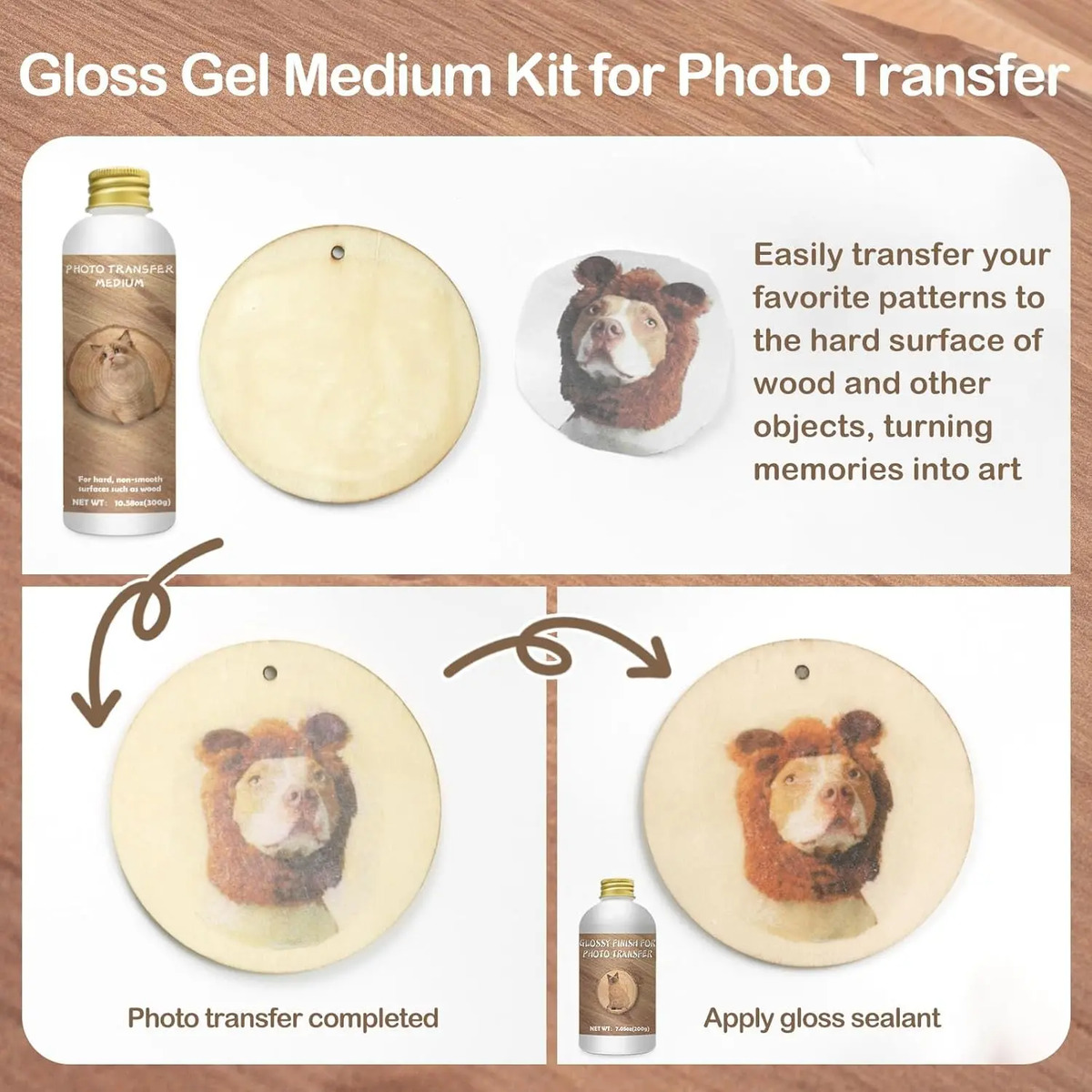 Kit De Transferencia Con Gel Brillo Para Objetos - Image 2