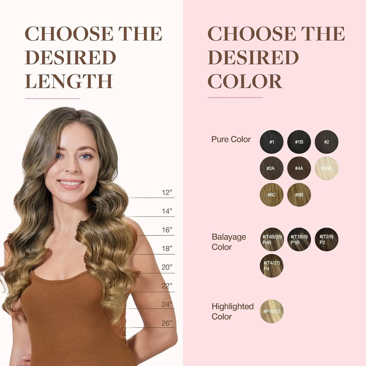 Cabello Remy 50 Cm Bronce Para Mujer Bronce - Image 8