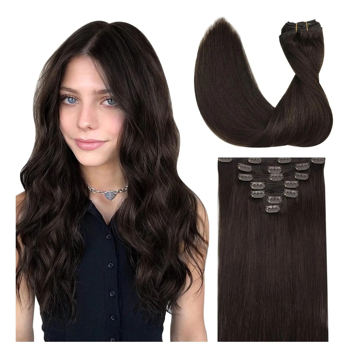 Cabello Humano Remi Castaño 55cm