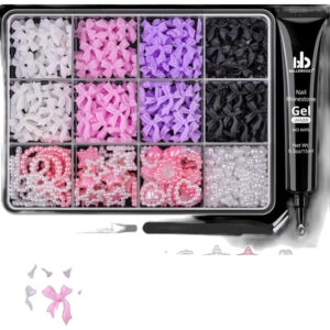 Charms De Uñas De 3d Y Perlas Planas De 2 A 6 Mm En 4 Colore
