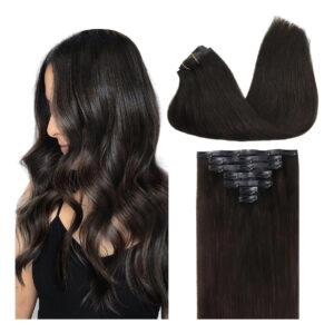 Cabello Humano De 35 Cm En Marrón Oscuro Marrón Oscuro