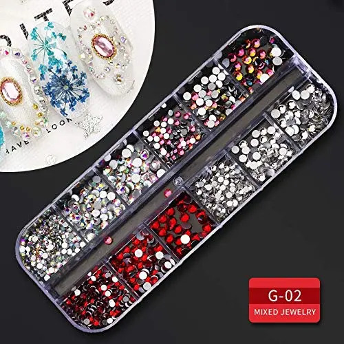 Kit De Arte Para Uñas Con 9 Cajas, Diamantes Y Cristales, In - Image 5