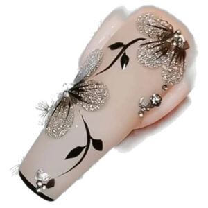 Pegatinas De Flores Para Uñas Decoradas Con Diseños De Hojas