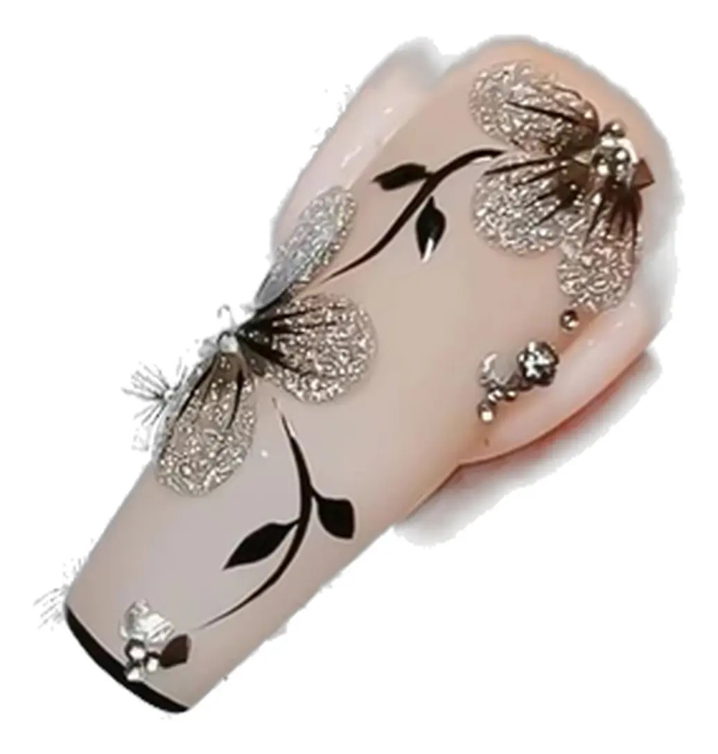 Pegatinas De Flores Para Uñas Decoradas Con Diseños De Hojas