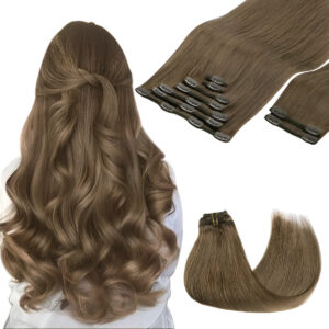 Extensiones De Cabello Humano De 35 Centímetros En Marrón Cl