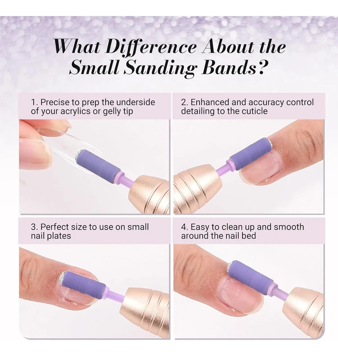 Melodysusie Brocas Para Uñas De 50 Piezas Con Bandas De Lija - Image 3