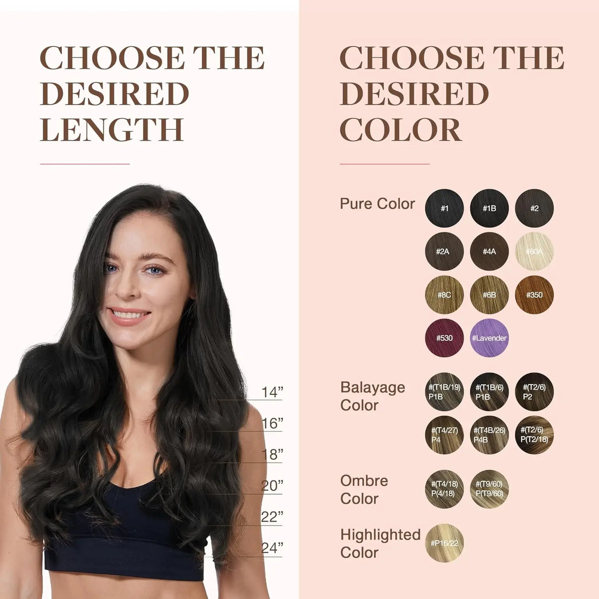 Cabello Clip-in Para Mujeres Pelo Humano Remi 50cm Negro Negro - Image 9