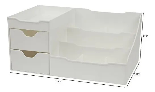 Mantello Maquillaje Vanity Organizador Blanco Con 9 Comparti - Image 6