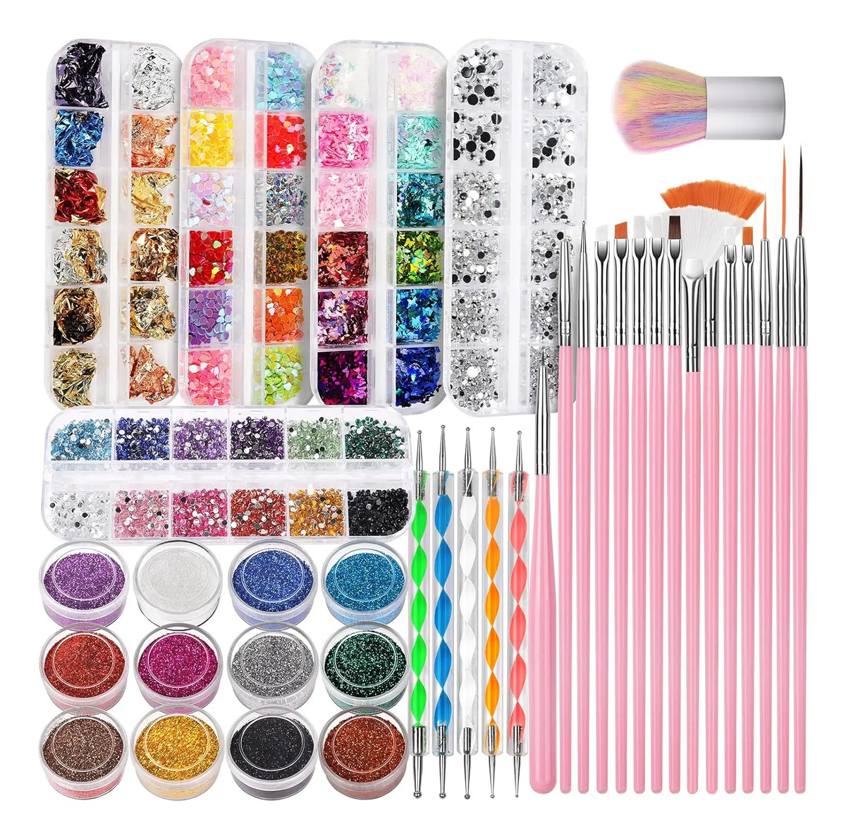 Kit De Arte Para Uñas Fandamei Con Pinceles Y Herramientas D