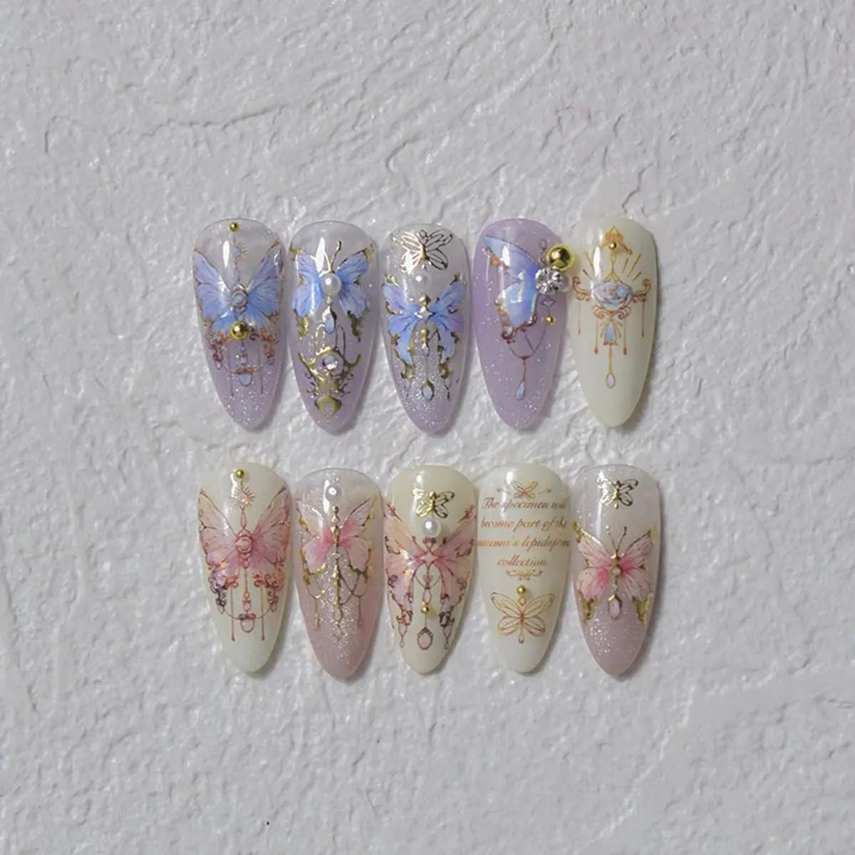Pegatinas De Mariposas Rosadas Para Uñas De 5d Con Conchas D - Image 5
