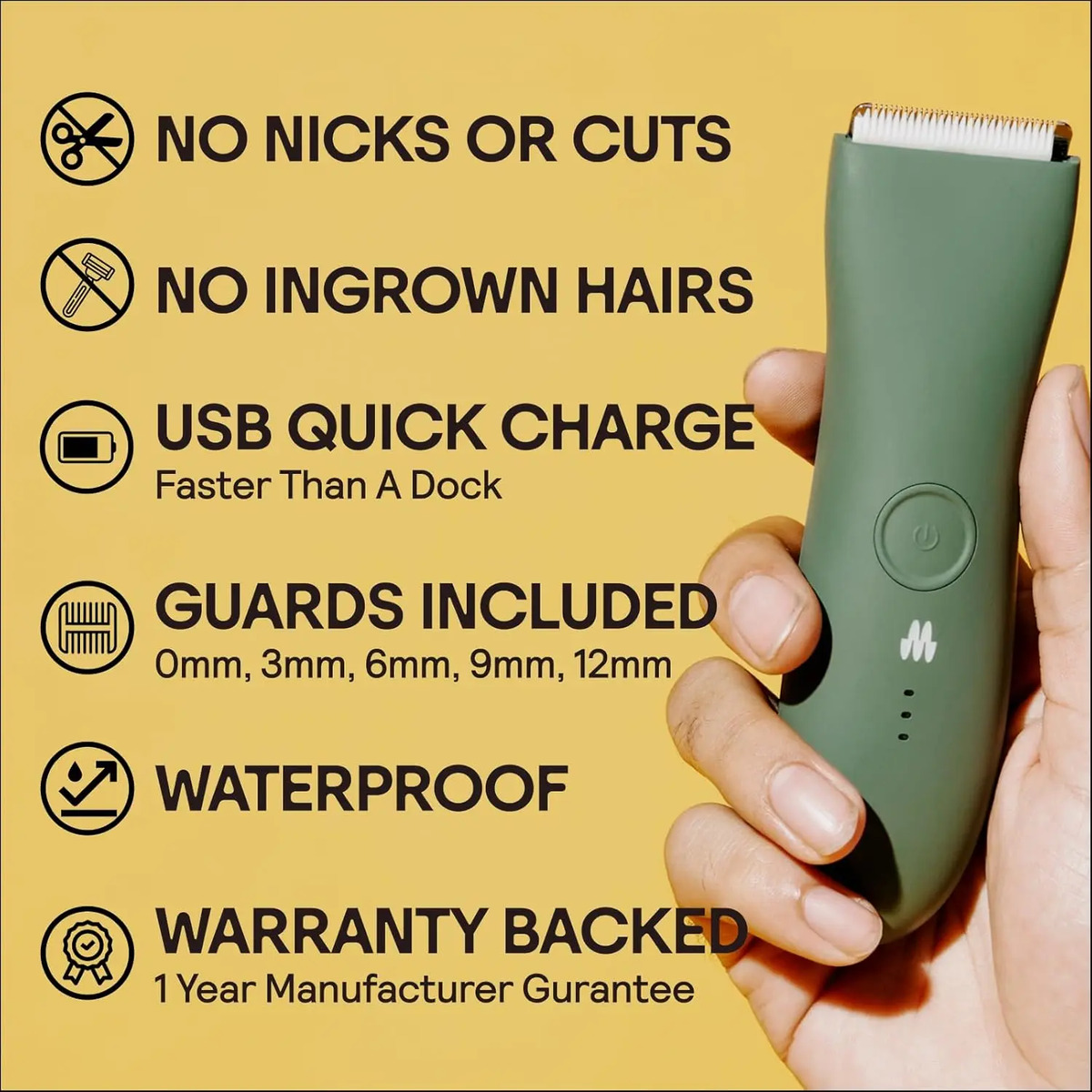 Recortadora De Vello Para Hombre Compacto Recargable - Image 2