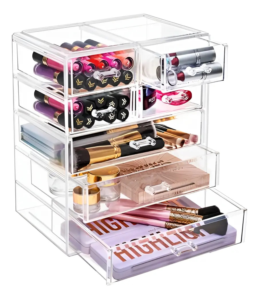 Estor De Maquillaje Sorbus Con 7 Cajones Baño Acrílico Elega