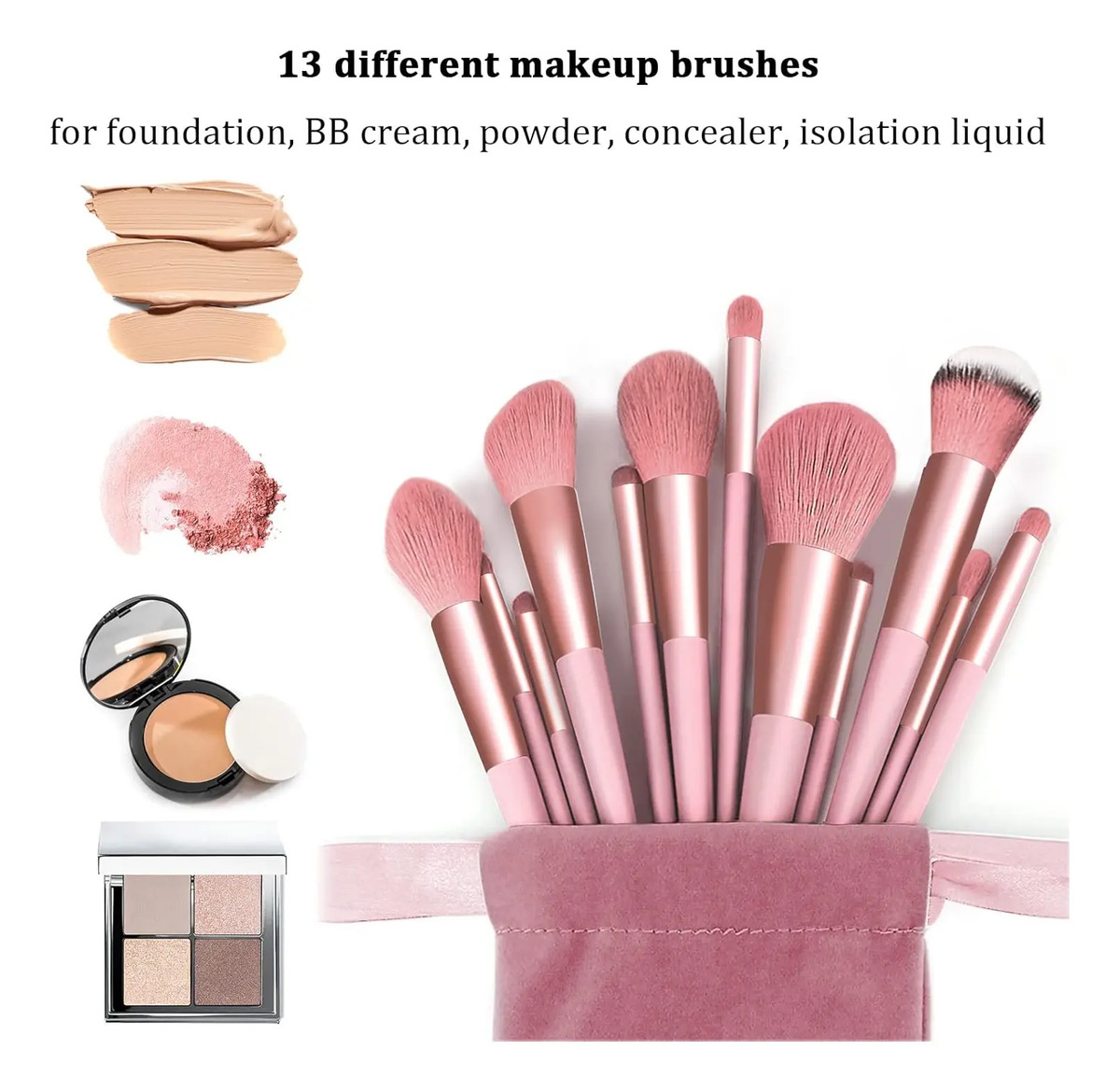 Kit De Brochas De Maquillaje De 22 Piezas, Incluye Brocha Pa - Image 3