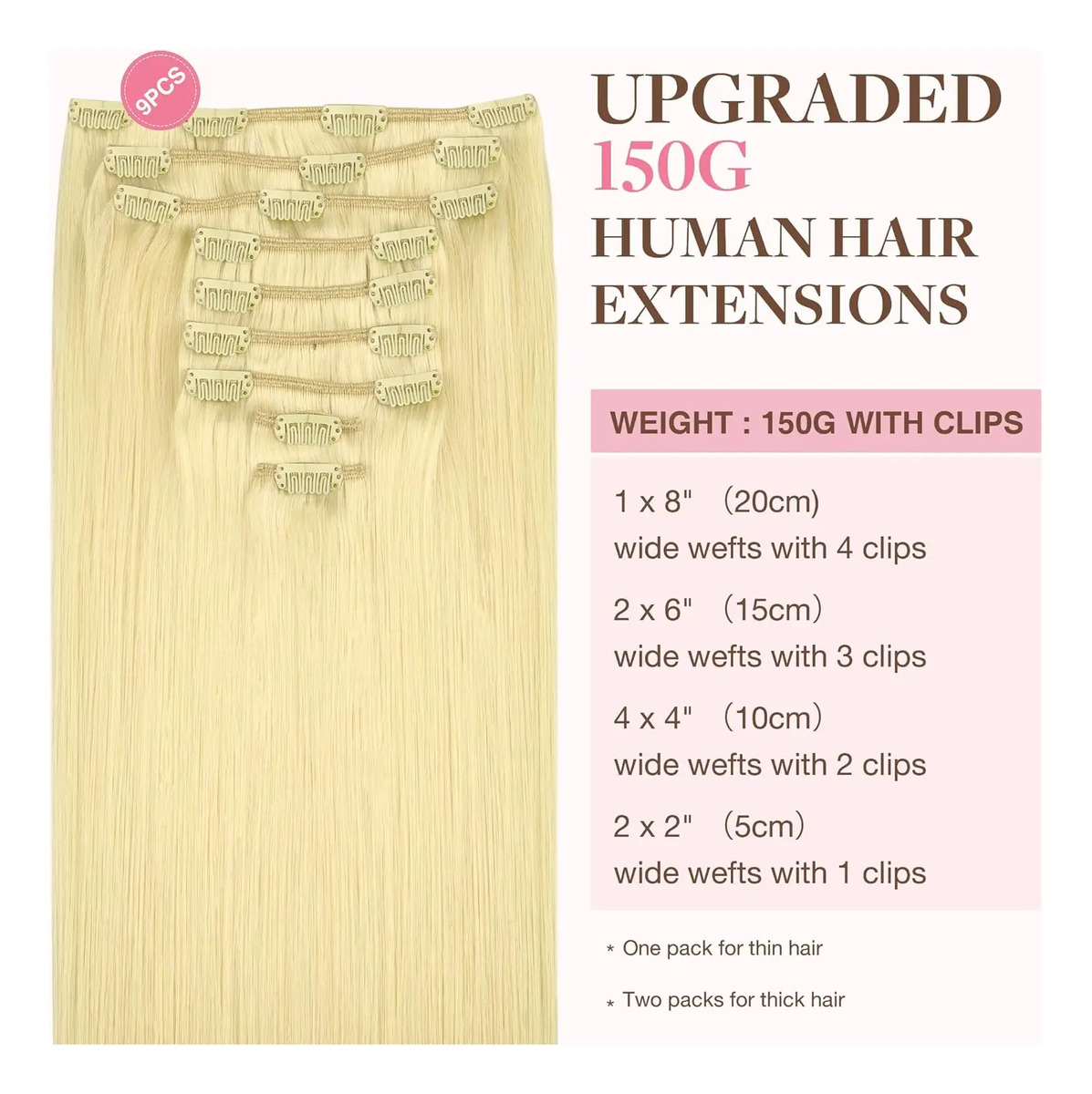 Extensiones Cabello Remy 45cm 150g Rubio Dorado - Image 2