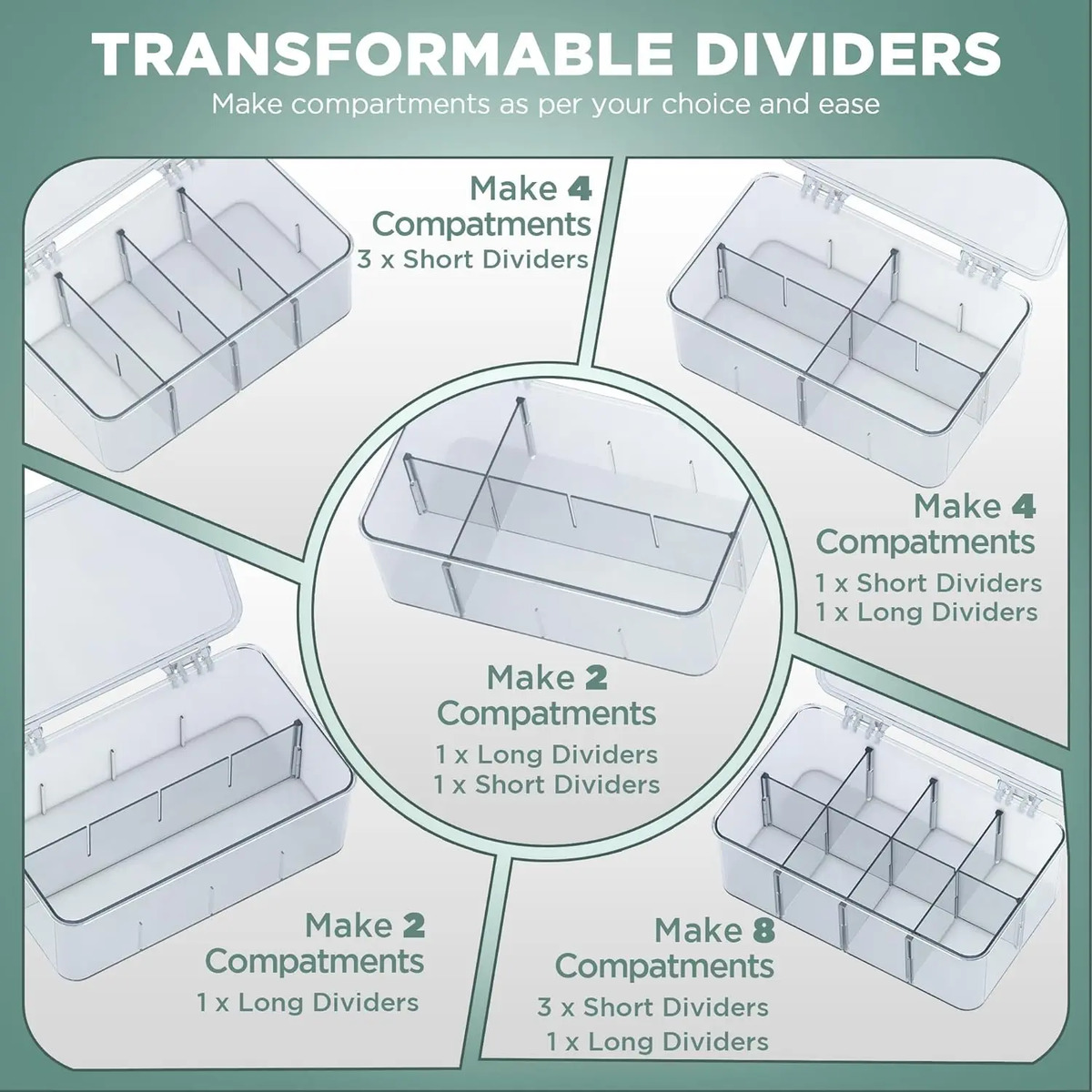 Organizador Bolsas De Té Multifuncióntransparente Resistente Blanco - Image 3