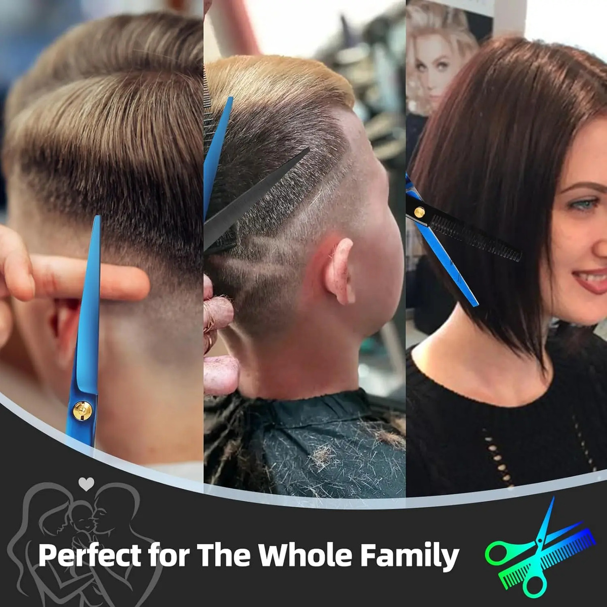 Tijeras De Corte Para Cabello Profesional De 9 Piezas Con Ti - Image 6