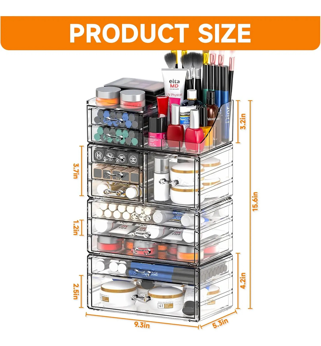 Organizador De Maquillaje Con 11 Cajones Para Tocador - Image 3