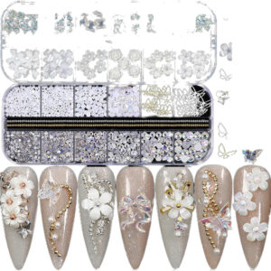 Decoraciones Para Manicura Forma De Mariposa Y Flor De 5 Cm