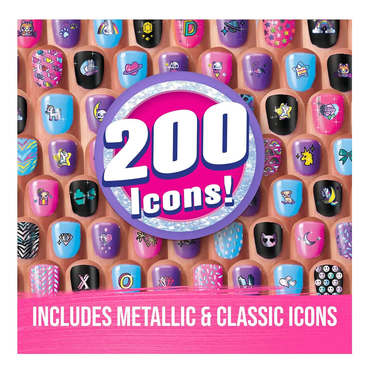 Kit De Uñas Con 200 Iconos, 4 Esmaltes Y Estampador - Image 4